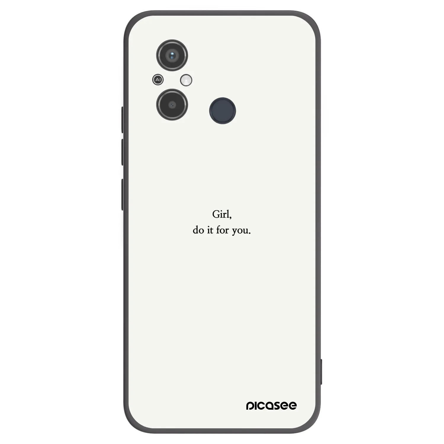 Picasee Xiaomi Redmi 12C Hülle - Schwarzes Silikon - Girl, do it for you