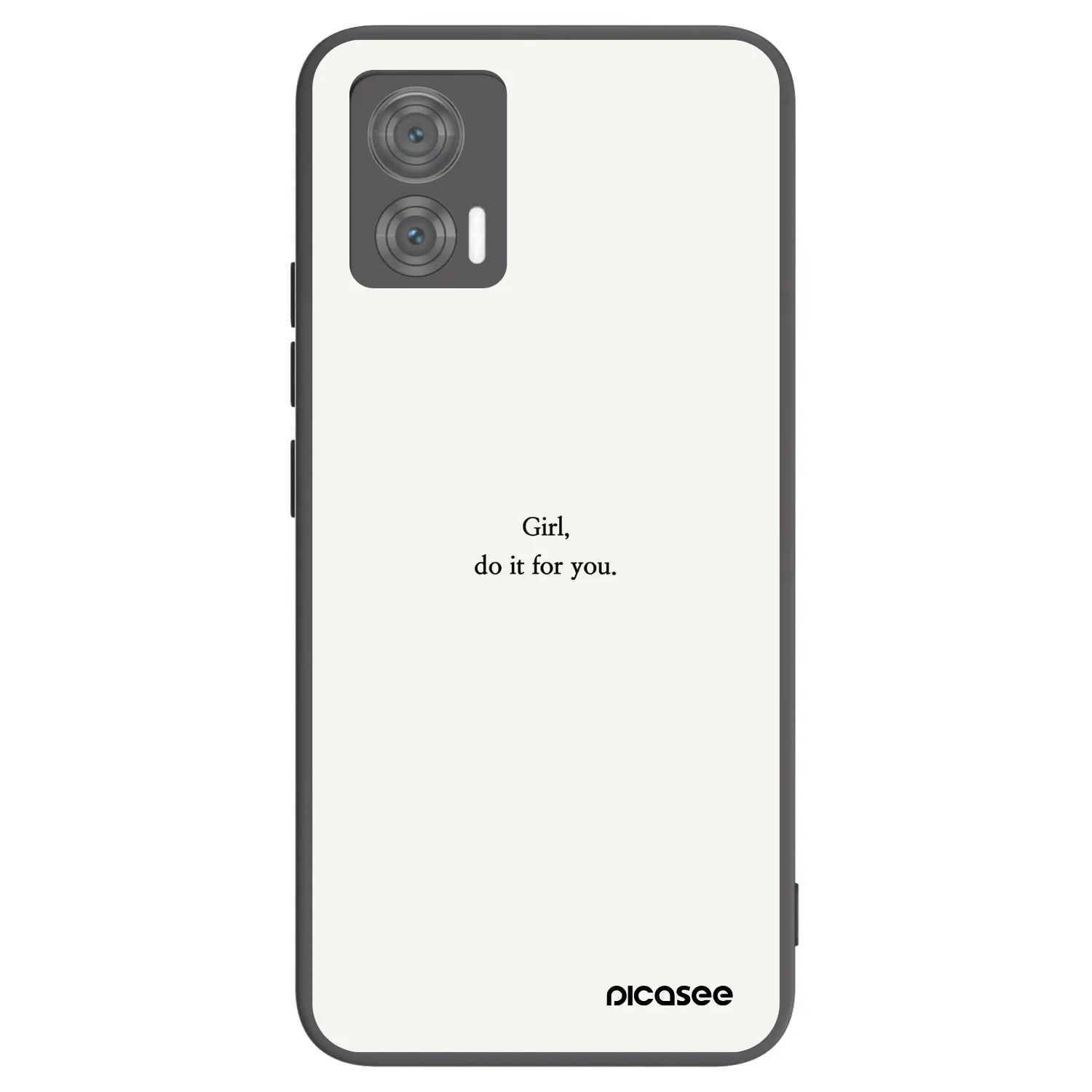 Picasee Motorola Edge 30 Neo Hülle - Schwarzes Silikon - Girl, do it for you