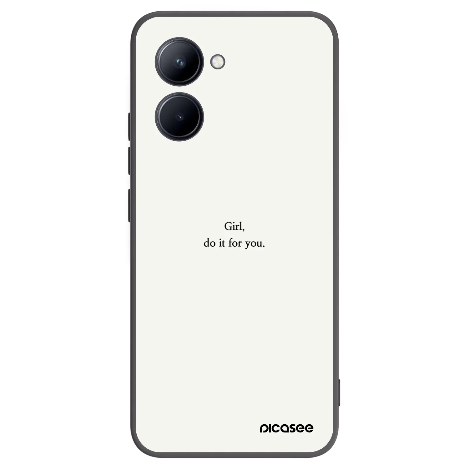 Picasee Realme C33 (2023) Hülle - Schwarzes Silikon - Girl, do it for you