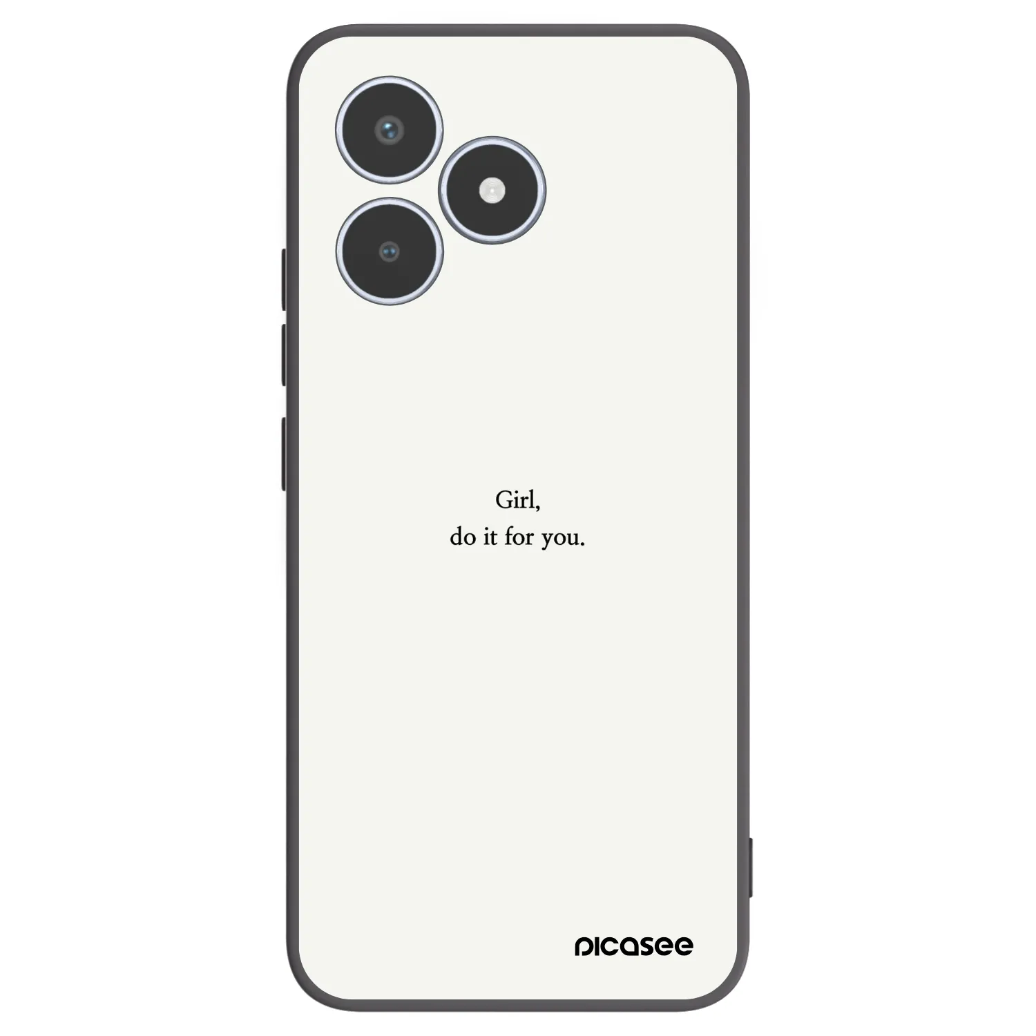 Picasee Realme C53 Hülle - Schwarzes Silikon - Girl, do it for you