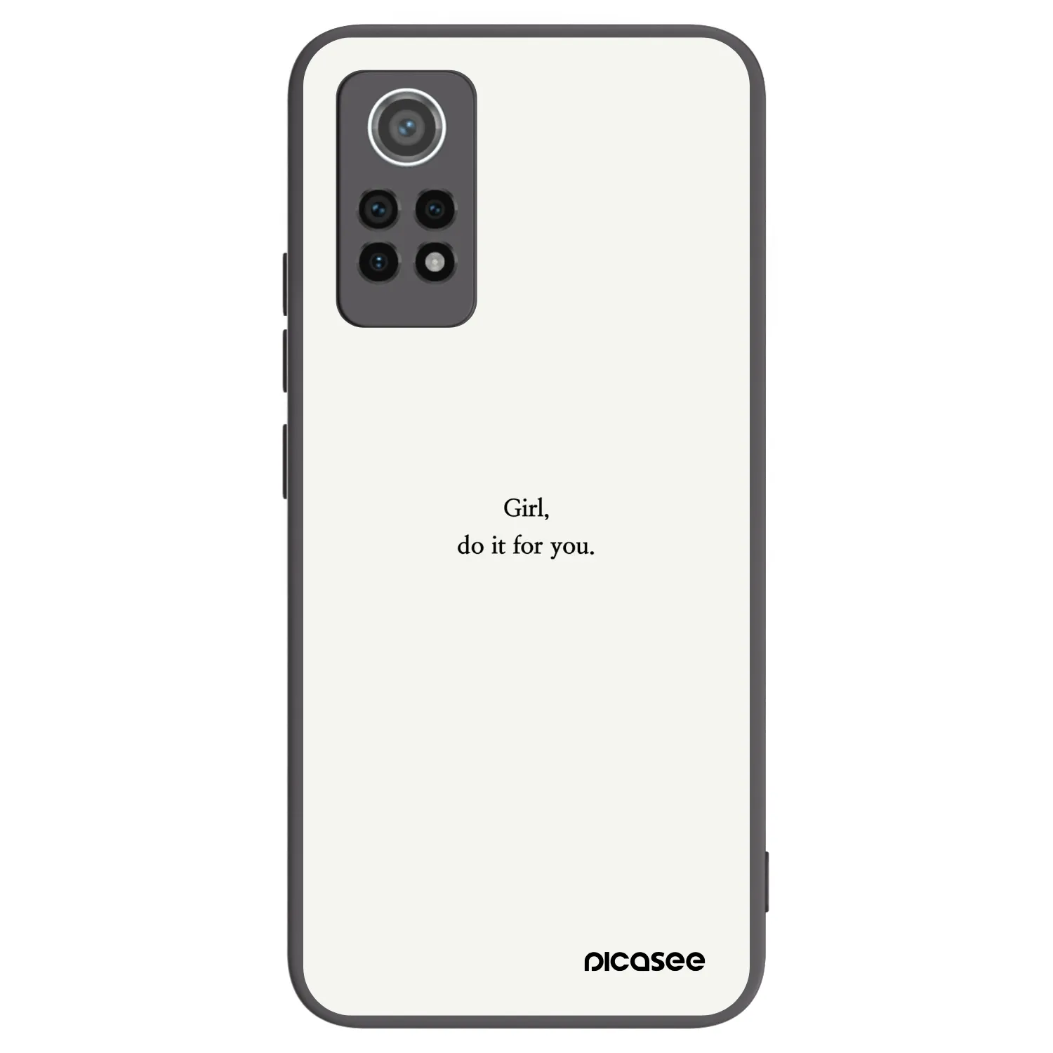 Picasee Xiaomi Redmi Note 12 Pro 4G Hülle - Schwarzes Silikon - Girl, do it for you