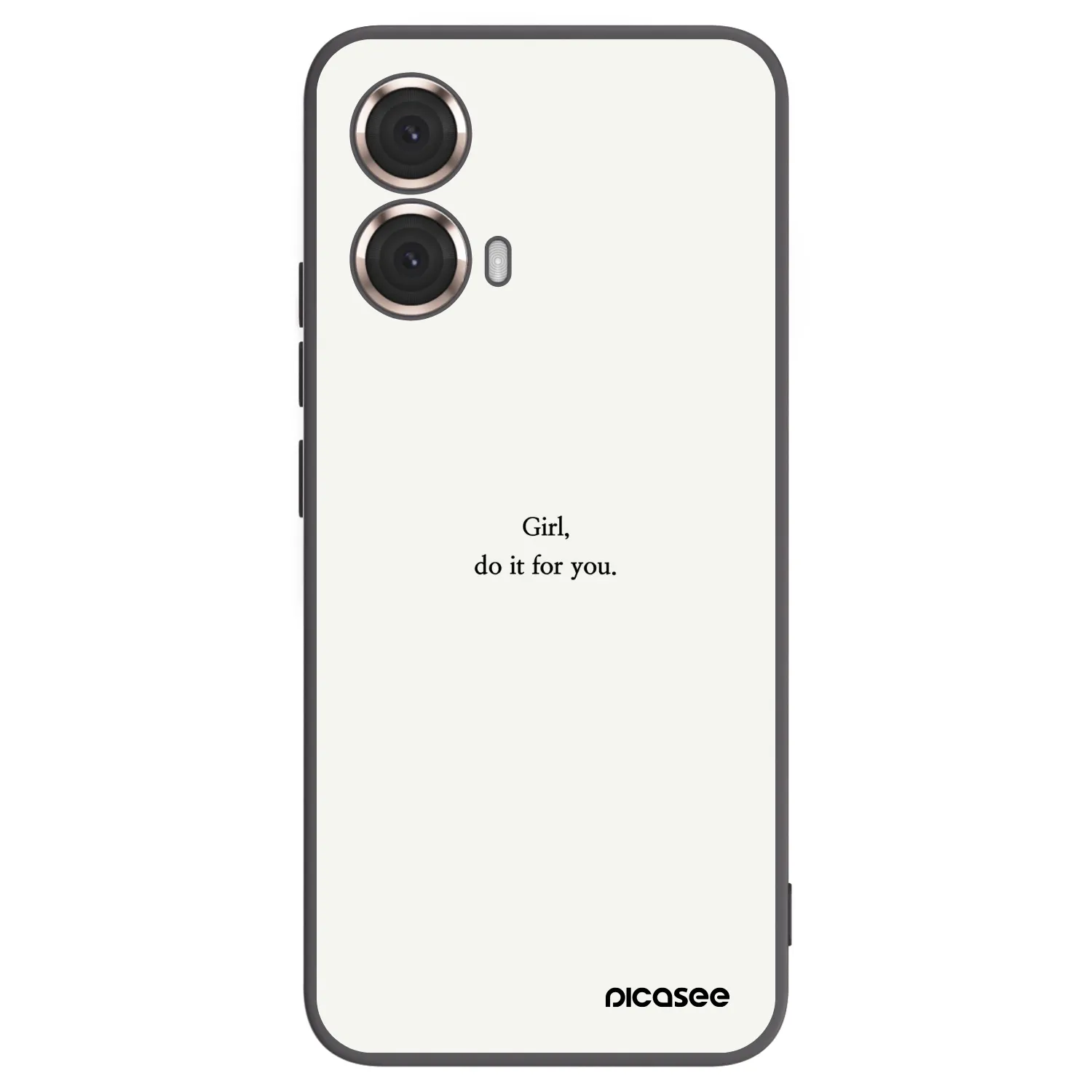 Picasee Motorola Moto G85 Hülle - Schwarzes Silikon - Girl, do it for you
