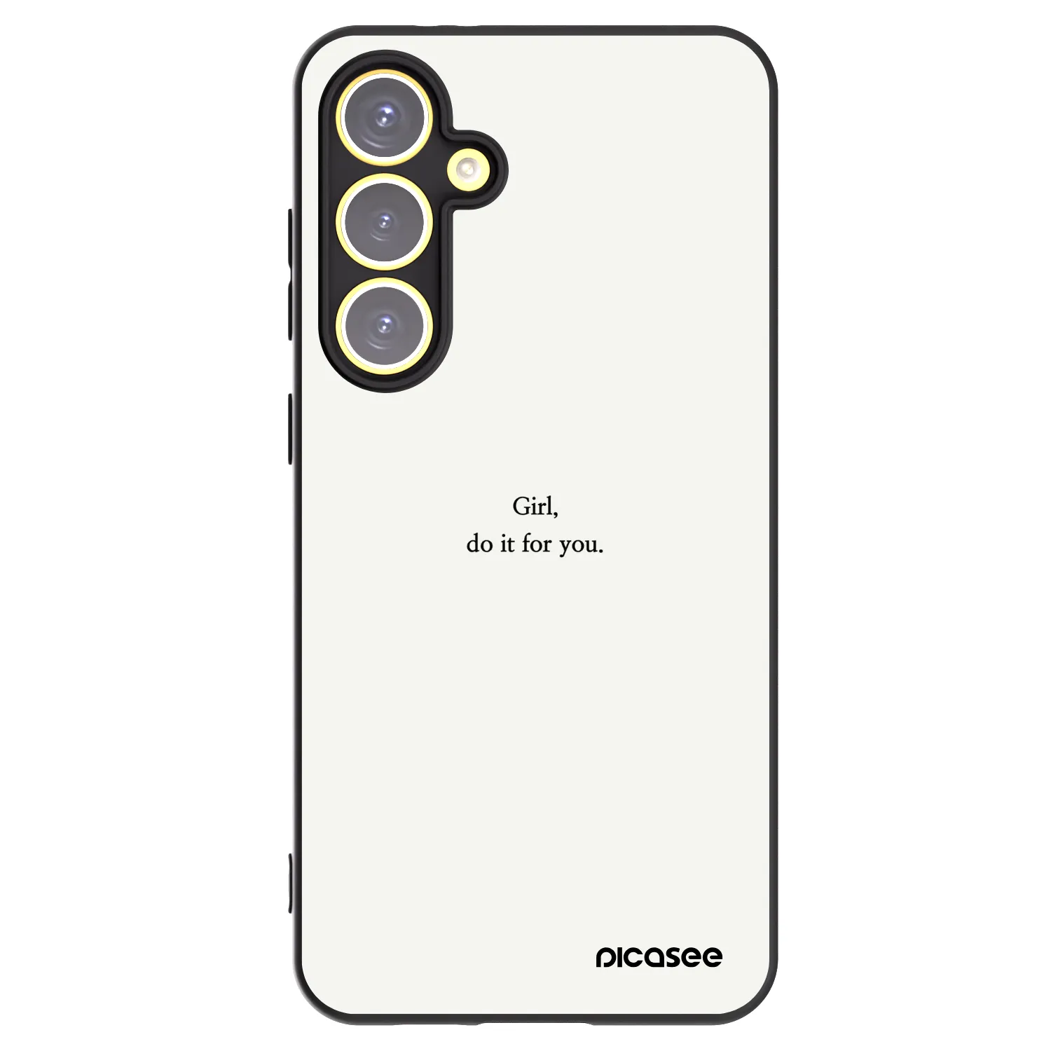 Picasee Samsung Galaxy S24 FE S721B Hülle - Schwarzes Silikon - Girl, do it for you