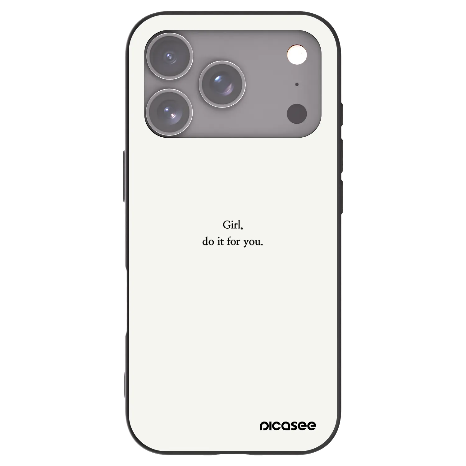 Picasee Apple iPhone 17 Pro Hülle - Schwarzes Silikon - Girl, do it for you