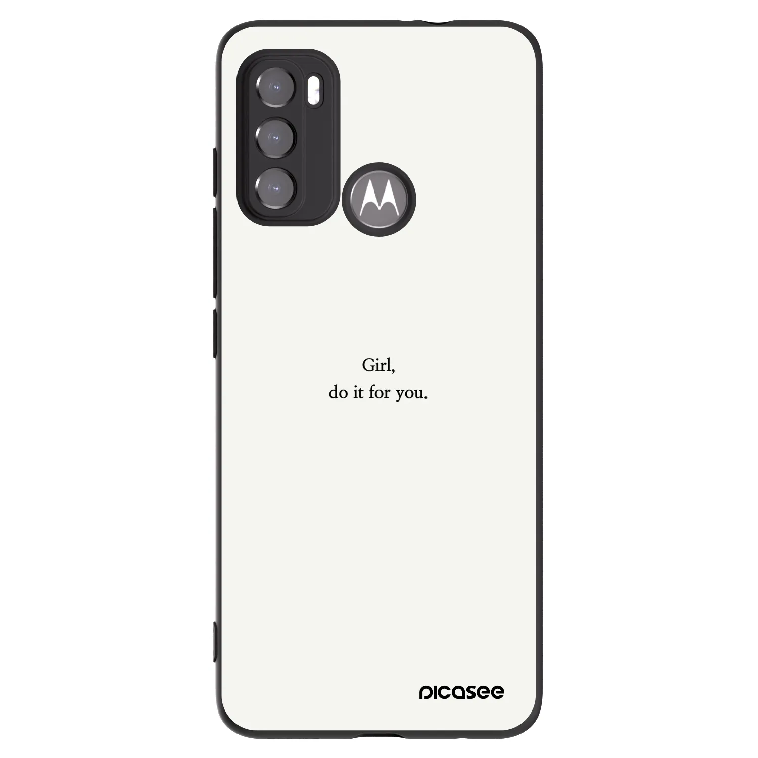 Picasee Motorola Edge 60 5G Hülle - Schwarzes Silikon - Girl, do it for you