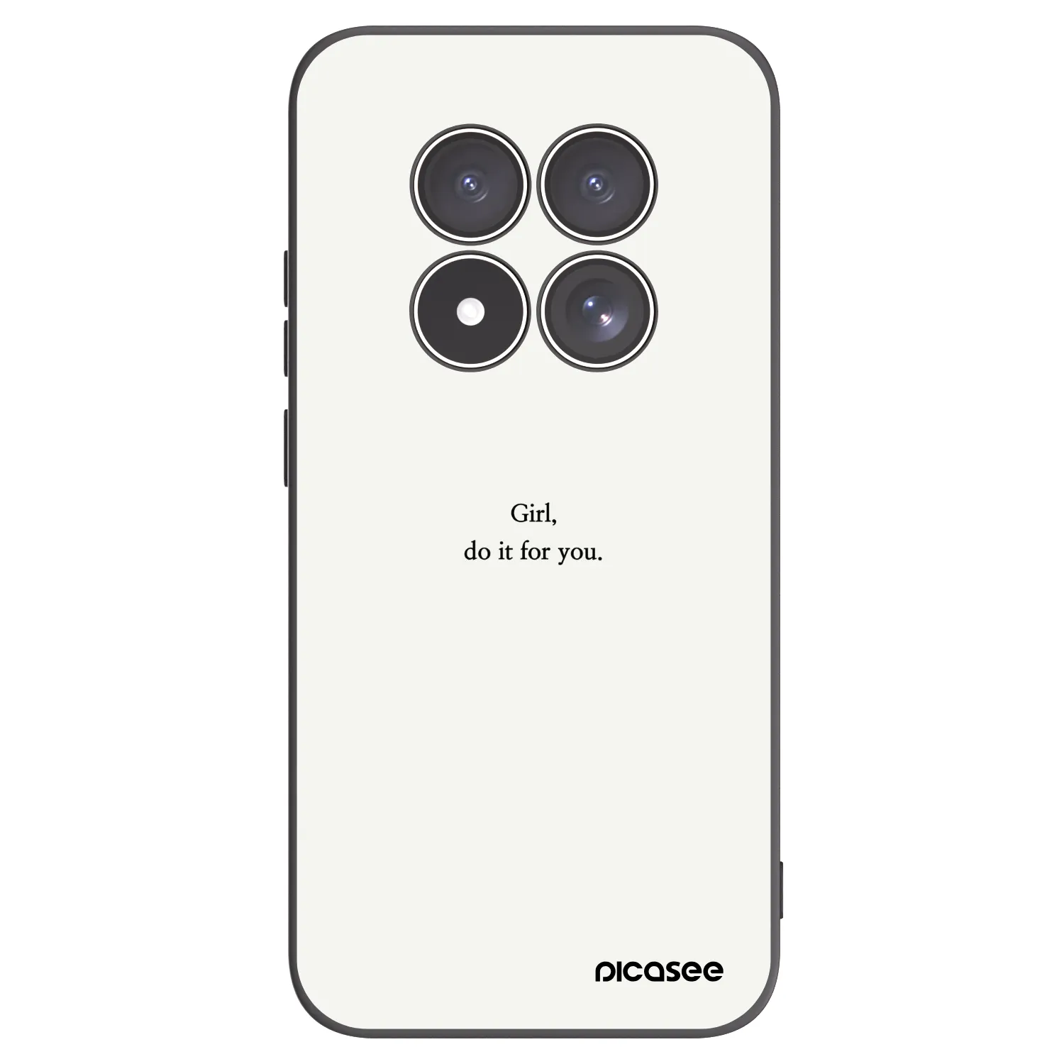 Picasee Xiaomi Redmi Note 15 Pro 4G Hülle - Schwarzes Silikon - Girl, do it for you