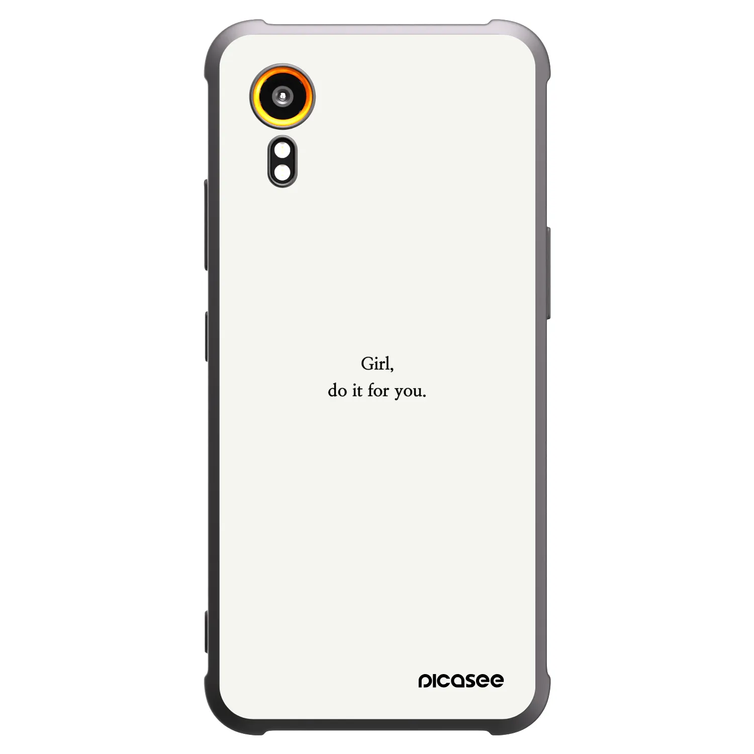 Picasee Samsung Galaxy Xcover 7 Hülle - Schwarzes Silikon - Girl, do it for you