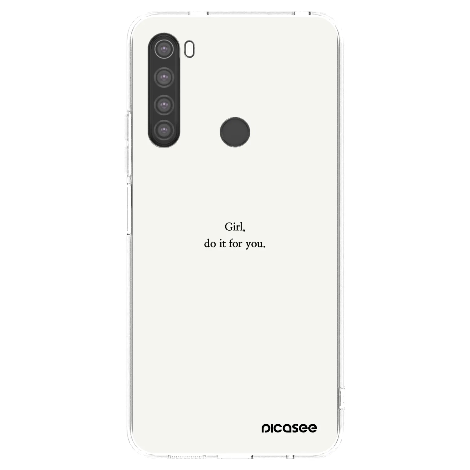 Picasee Xiaomi Redmi Note 8 Hülle - Transparentes Silikon - Girl, do it for you