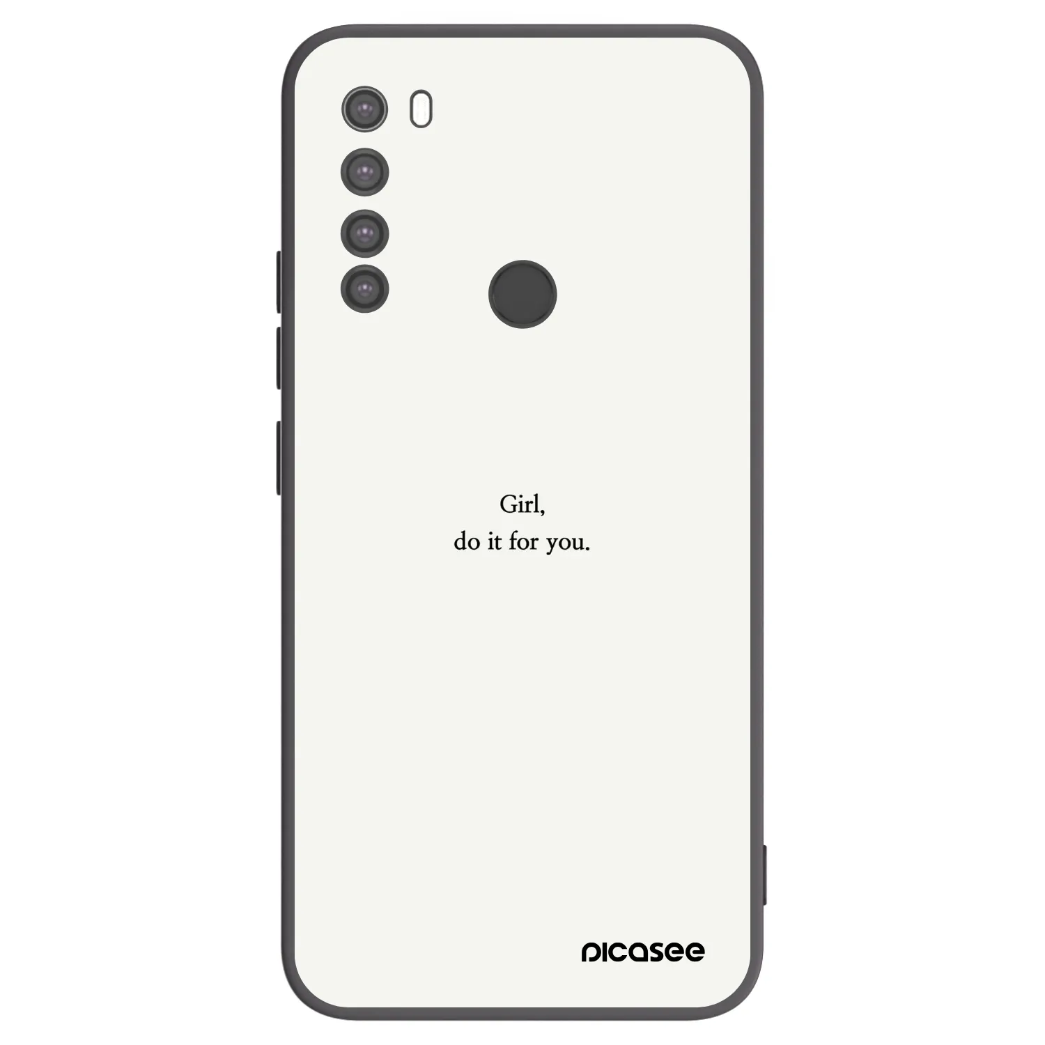 Picasee Xiaomi Redmi Note 8 Hülle - Schwarzes Silikon - Girl, do it for you