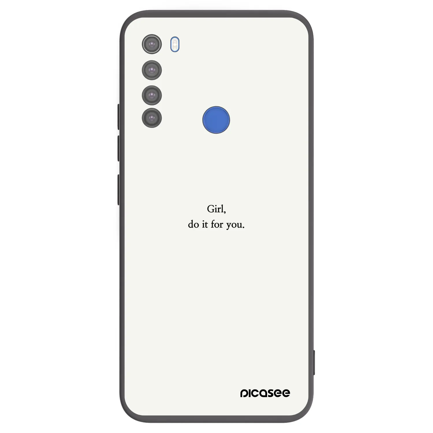 Picasee Xiaomi Redmi Note 8T Hülle - Schwarzes Silikon - Girl, do it for you