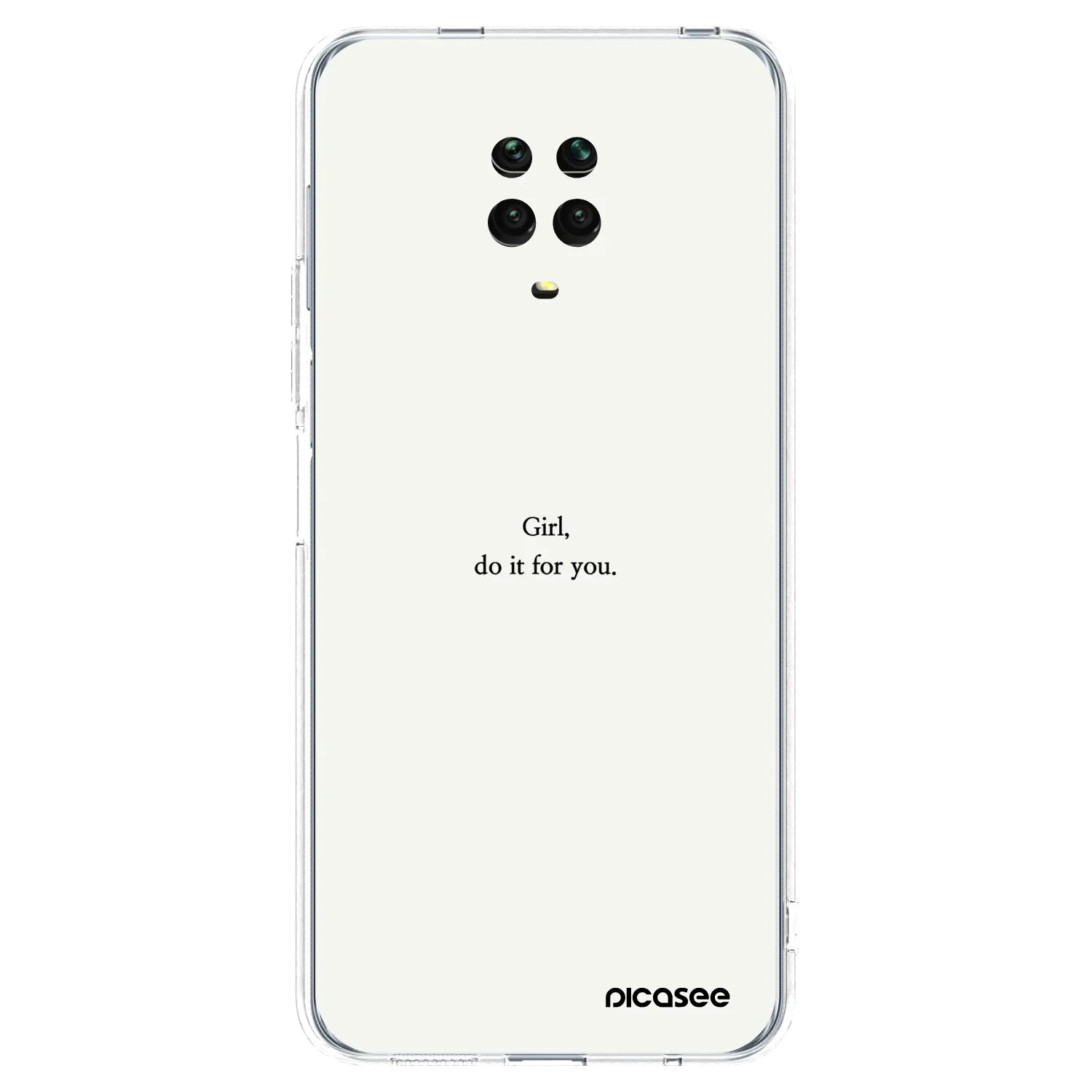 Picasee Xiaomi Redmi Note 9 Pro Hülle - Transparentes Silikon - Girl, do it for you