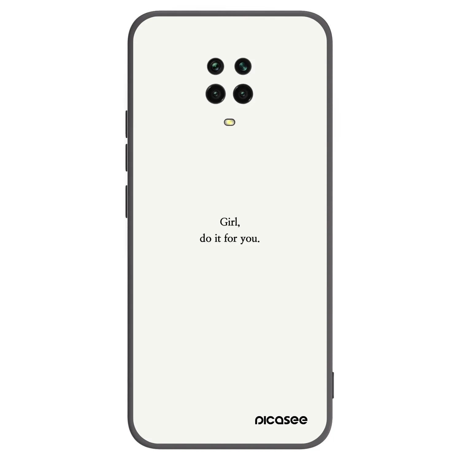 Picasee Xiaomi Redmi Note 9S Hülle - Schwarzes Silikon - Girl, do it for you