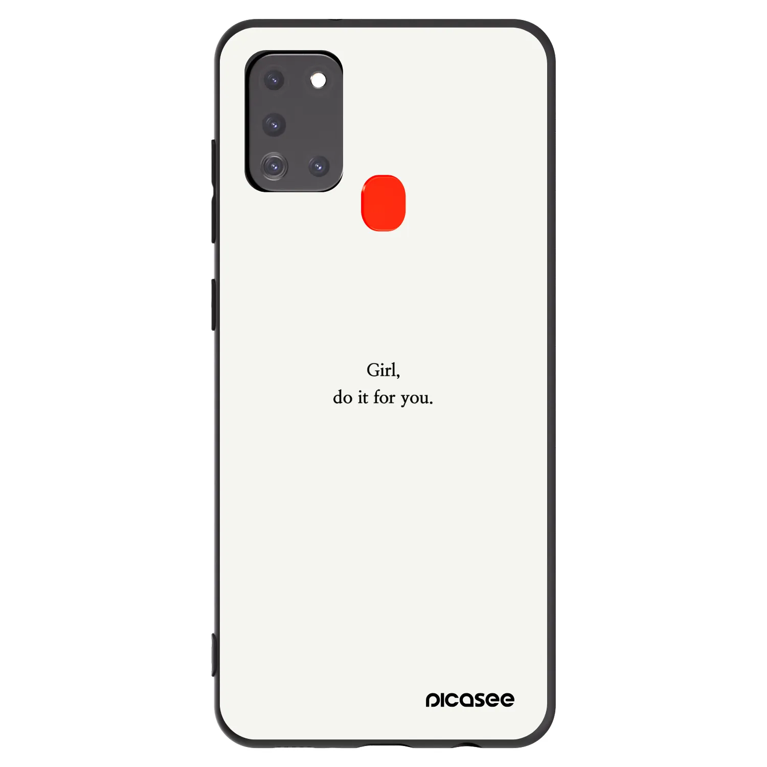 Picasee Samsung Galaxy A21s Hülle - Schwarzes Silikon - Girl, do it for you