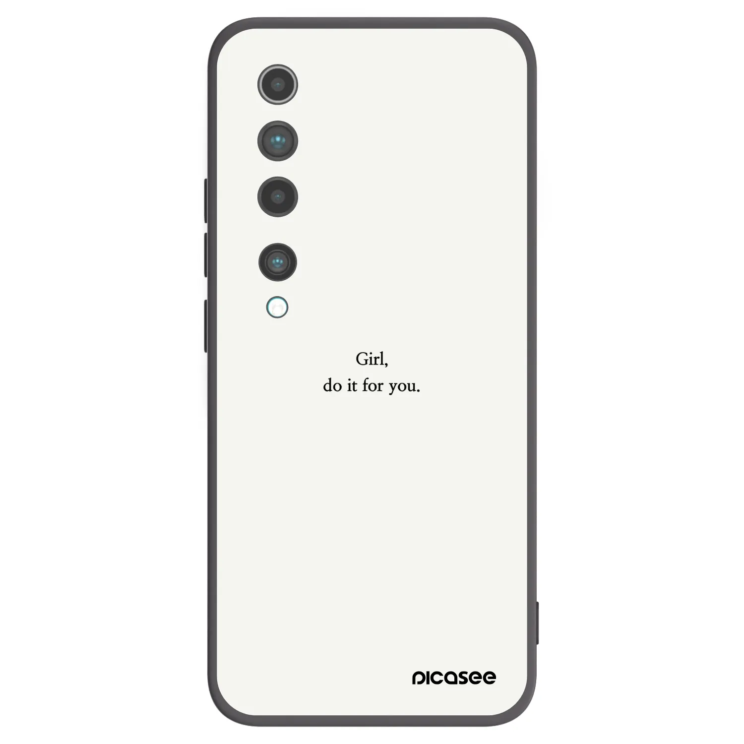 Picasee Xiaomi Mi 10 Hülle - Schwarzes Silikon - Girl, do it for you