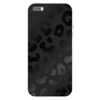 Picasee Apple iPhone 5/5S/SE Hülle - Transparentes Silikon - Midnight Leopard