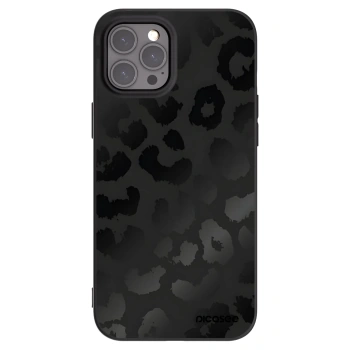 Picasee Apple iPhone 12 Pro Max Hülle - Schwarzes Silikon - Midnight Leopard