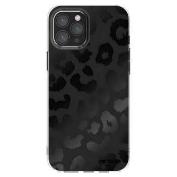 Picasee Apple iPhone 12 Pro Max Hülle - Transparentes Silikon - Midnight Leopard