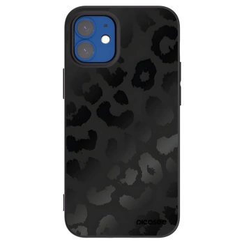 Picasee Apple iPhone 12 mini Hülle - Schwarzes Silikon - Midnight Leopard