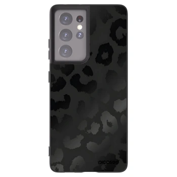 Picasee Samsung Galaxy S21 Ultra 5G G998B Hülle - Schwarzes Silikon - Midnight Leopard