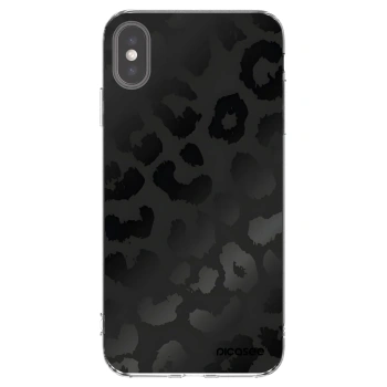 Picasee Apple iPhone XS Max Hülle - Transparentes Silikon - Midnight Leopard