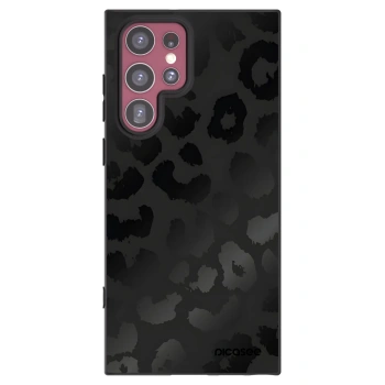 Picasee Samsung Galaxy S22 Ultra 5G Hülle - Schwarzes Silikon - Midnight Leopard