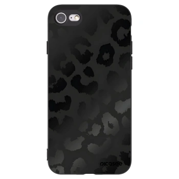 Picasee Apple iPhone SE 2022 Hülle - Schwarzes Silikon - Midnight Leopard