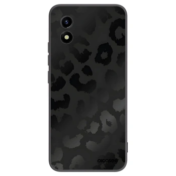Picasee Vivo Y01 Hülle - Schwarzes Silikon - Midnight Leopard