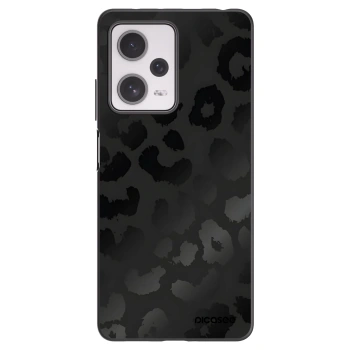 Picasee Xiaomi Redmi Note 12 Pro+ 5G Hülle - Schwarzes Silikon - Midnight Leopard