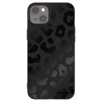 Picasee Apple iPhone 15 Plus Hülle - Schwarzes Silikon - Midnight Leopard