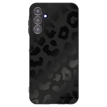 Picasee Samsung Galaxy A15 A155F 4G Hülle - Schwarzes Silikon - Midnight Leopard