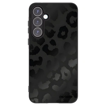 Picasee Samsung Galaxy A55 5G A556B Hülle - Schwarzes Silikon - Midnight Leopard