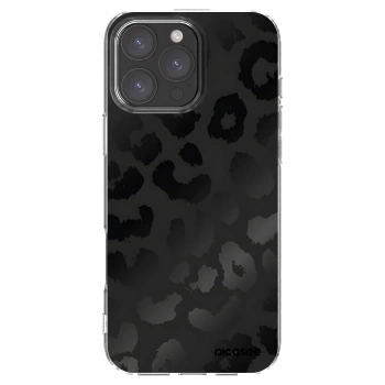 Picasee Apple iPhone 16 Pro Max Hülle - Transparentes Silikon - Midnight Leopard