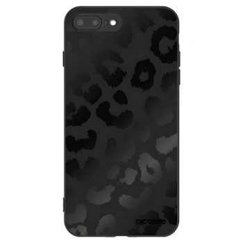 Picasee Apple iPhone 7 Plus Hülle - Schwarzes Silikon - Midnight Leopard
