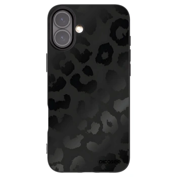 Picasee Apple iPhone 16 Plus Hülle - Schwarzes Silikon - Midnight Leopard