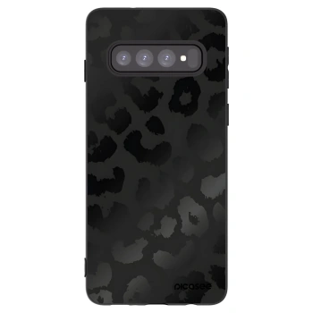 Picasee Samsung Galaxy S10 G973 Hülle - Schwarzes Silikon - Midnight Leopard