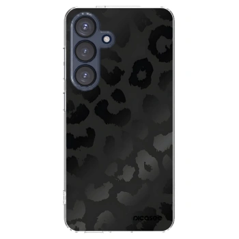 Picasee Samsung Galaxy S25 5G Hülle - Transparentes Silikon - Midnight Leopard