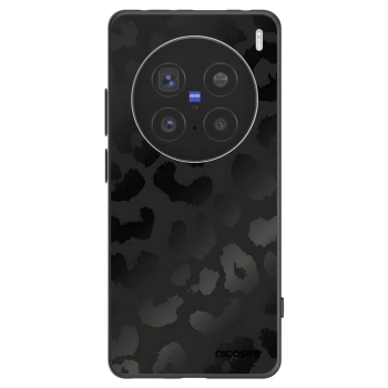Picasee Vivo X200 Pro Hülle - Schwarzes Silikon - Midnight Leopard