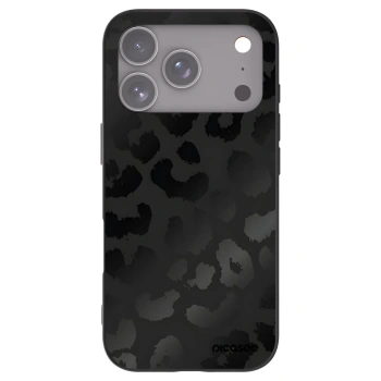 Picasee Apple iPhone 17 Pro Hülle - Schwarzes Silikon - Midnight Leopard