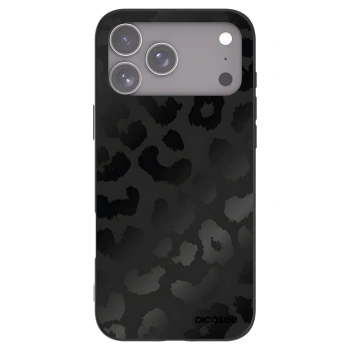 Picasee Apple iPhone 17 Pro Max Hülle - Schwarzes Silikon - Midnight Leopard