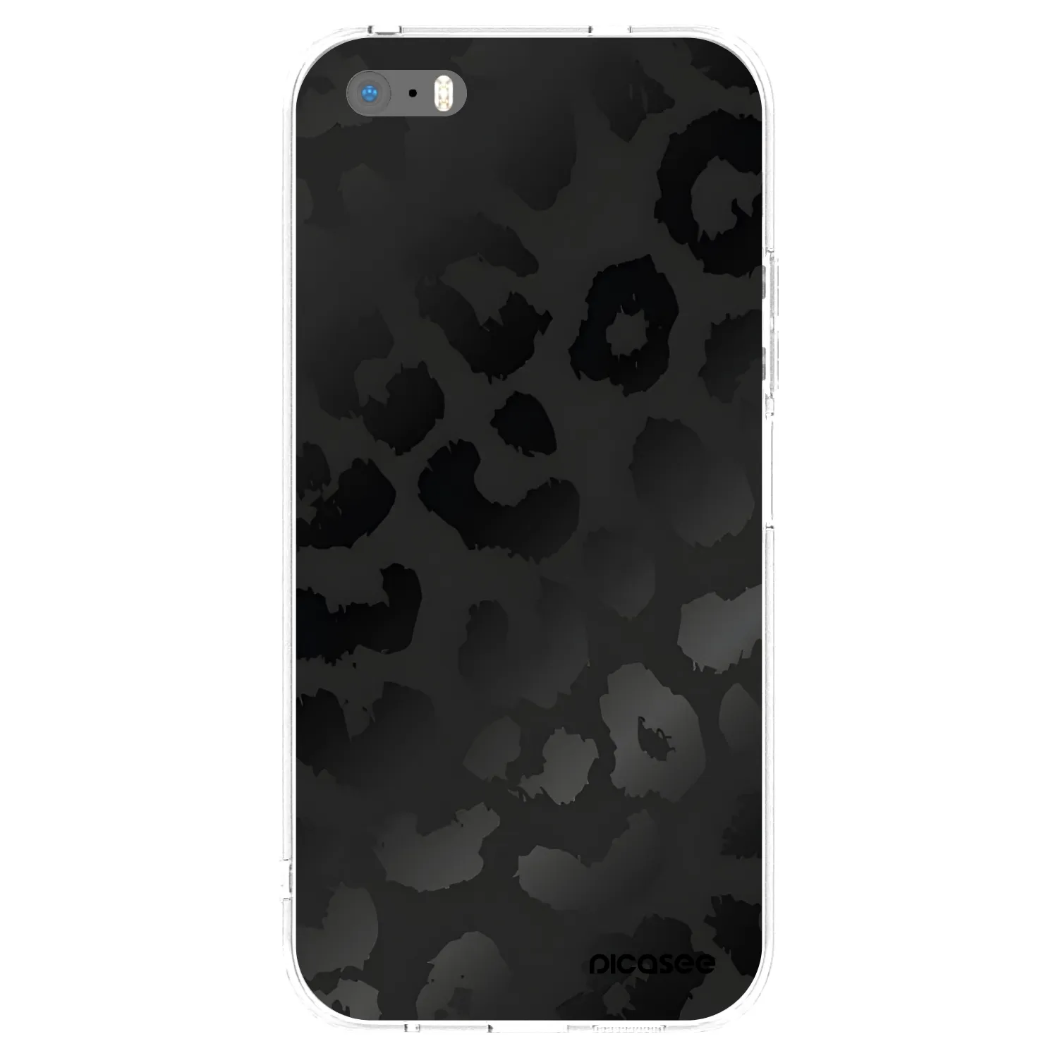 Picasee Apple iPhone 5/5S/SE Hülle - Transparentes Silikon - Midnight Leopard