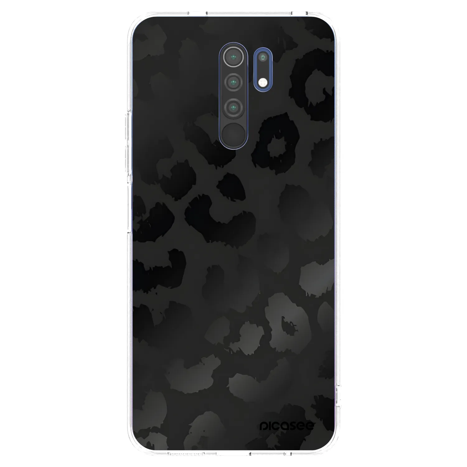 Picasee Xiaomi Redmi 9 Hülle - Transparentes Silikon - Midnight Leopard