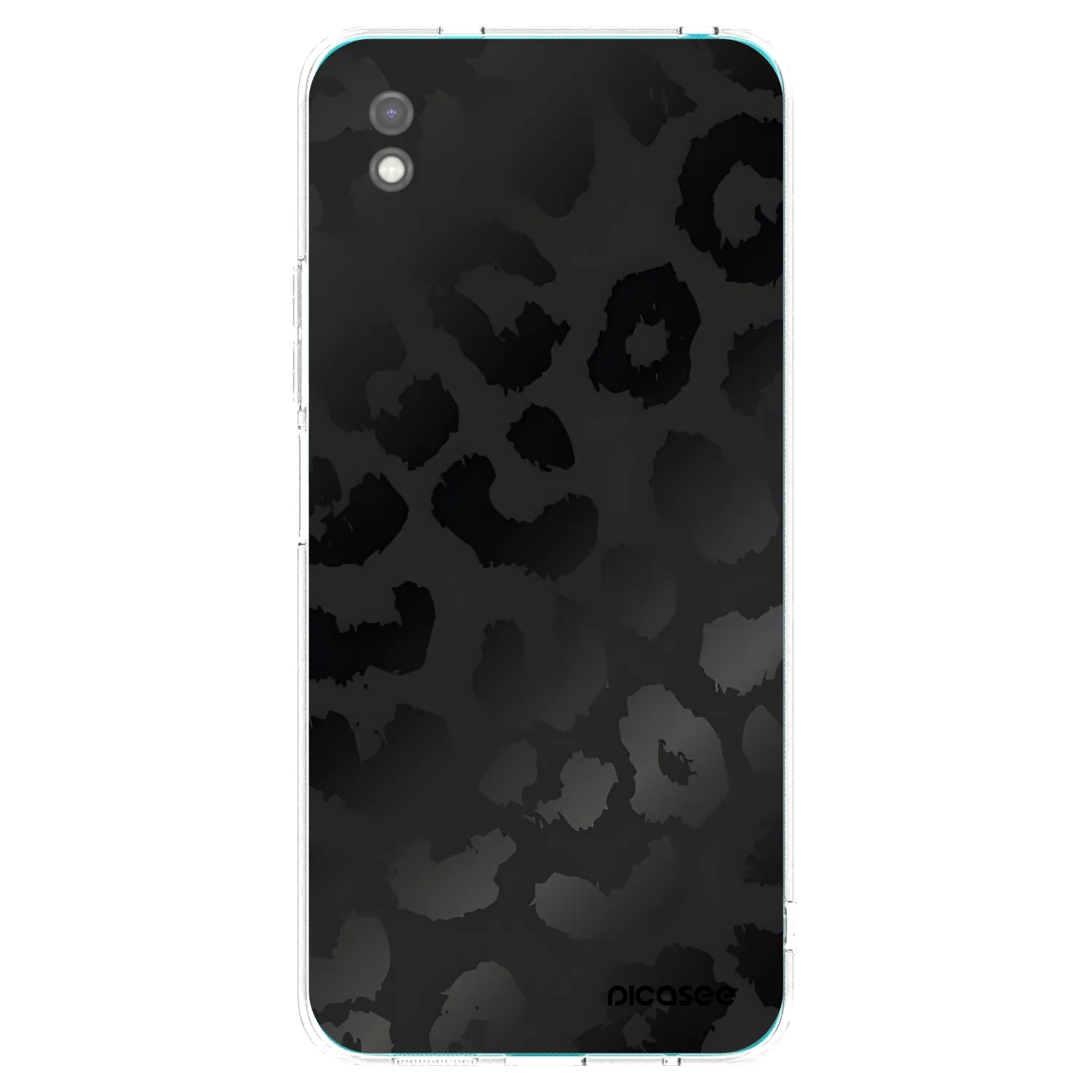 Picasee Xiaomi Redmi 9A Hülle - Schwarzes Silikon - Midnight Leopard