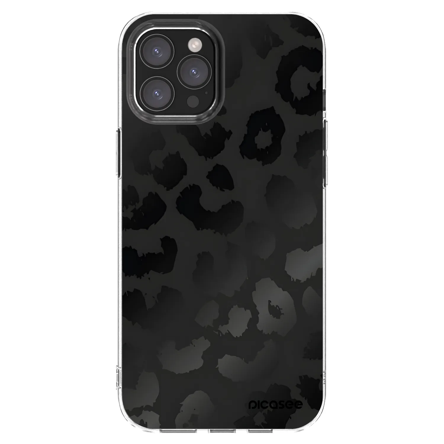 Picasee Apple iPhone 12 Pro Max Hülle - Transparentes Silikon - Midnight Leopard