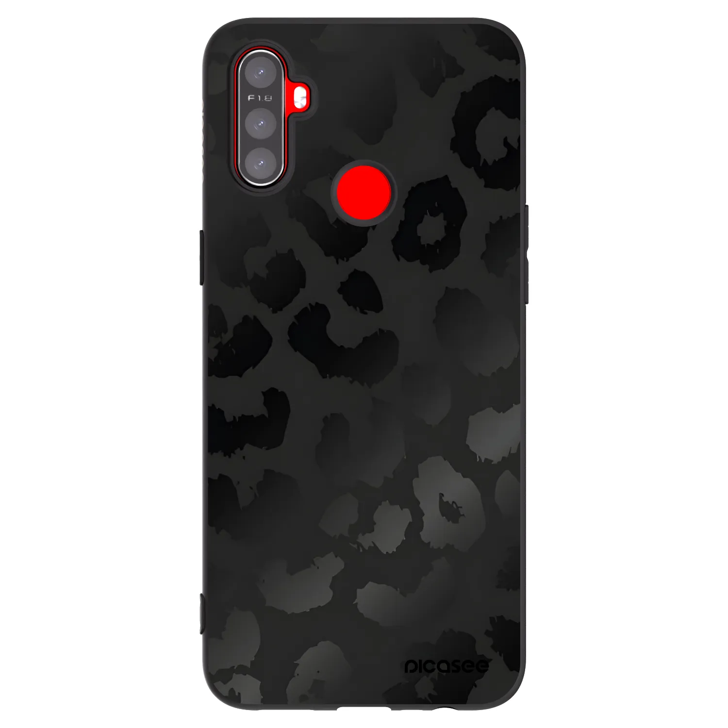 Picasee Realme 5 Hülle - Schwarzes Silikon - Midnight Leopard