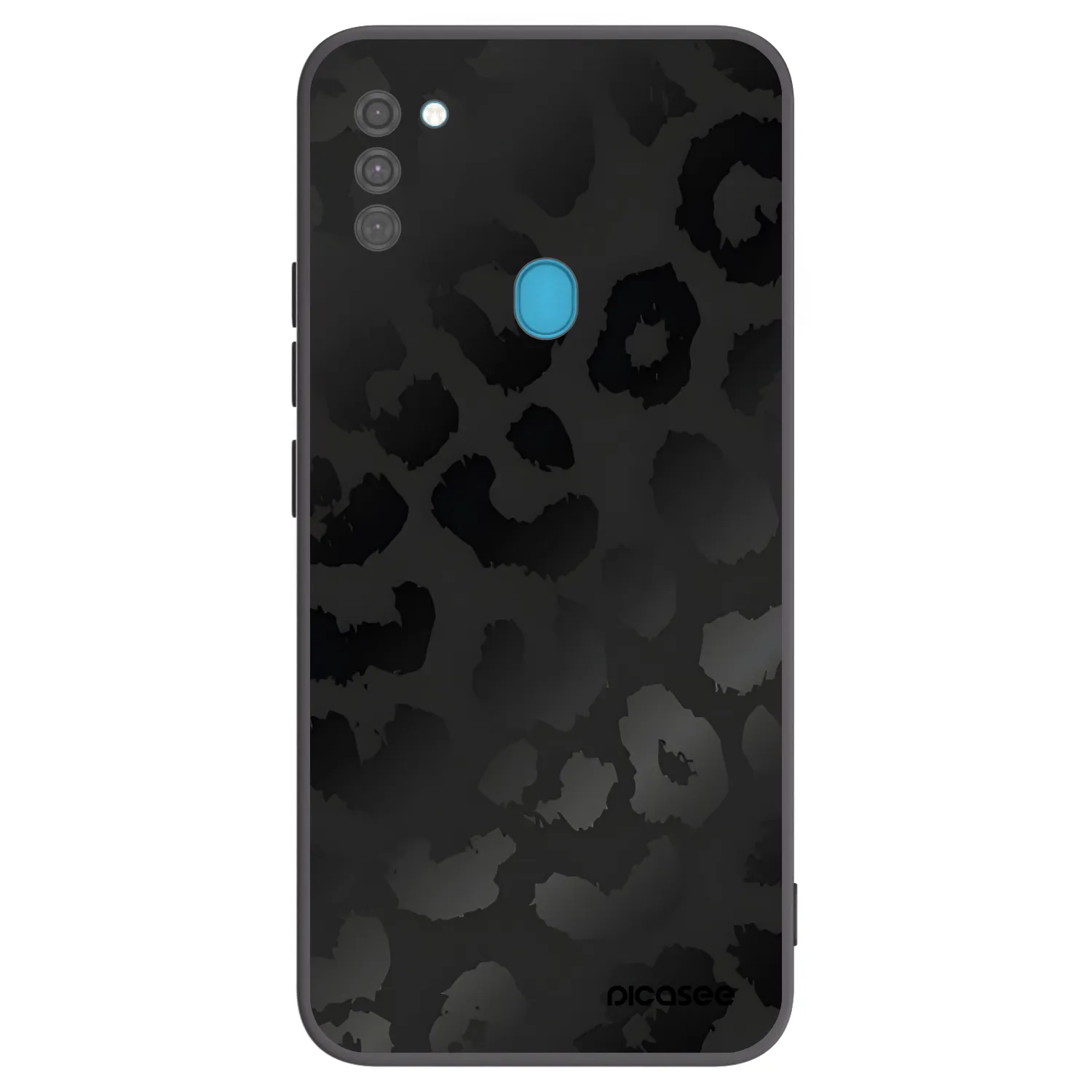 Picasee Samsung Galaxy M11 Hülle - Schwarzes Silikon - Midnight Leopard