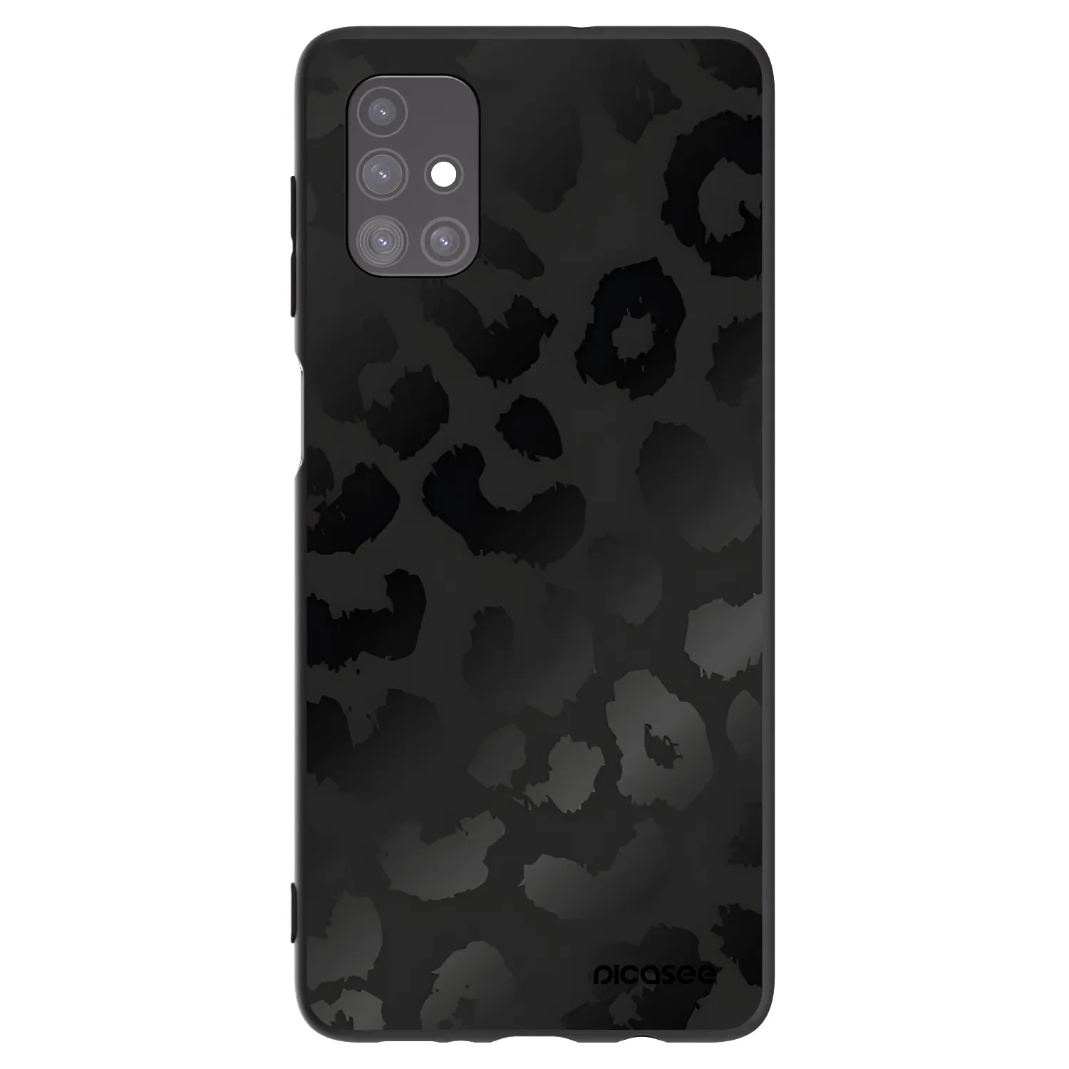 Picasee Samsung Galaxy M51 M515F Hülle - Schwarzes Silikon - Midnight Leopard