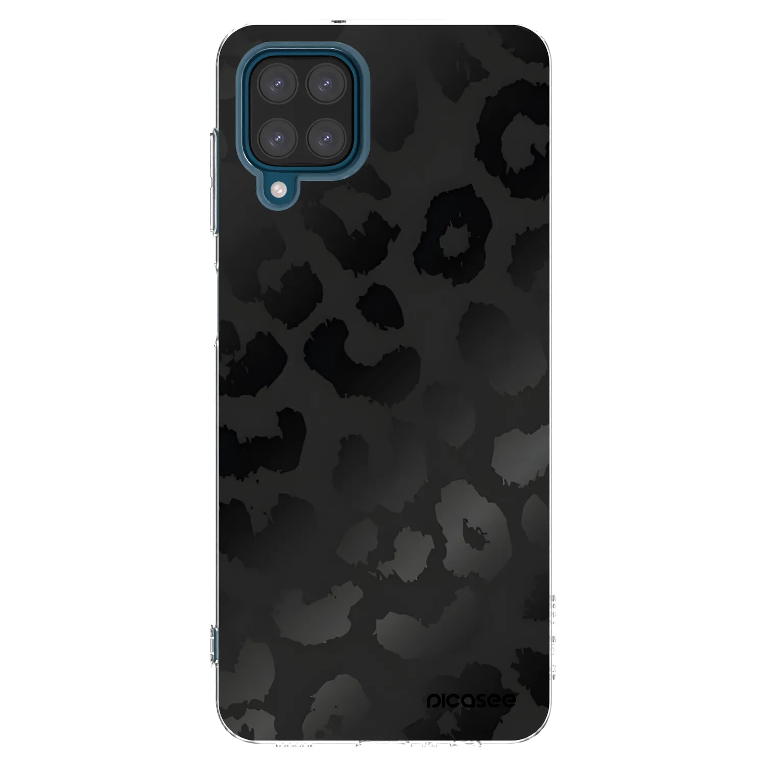 Picasee Samsung Galaxy A12 A125F Hülle - Transparentes Silikon - Midnight Leopard