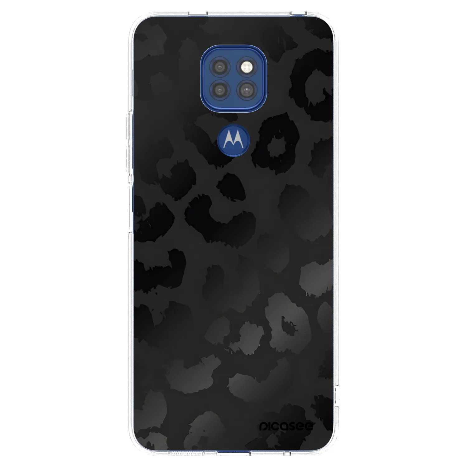 Picasee Motorola Moto G9 Play Hülle - Transparentes Silikon - Midnight Leopard