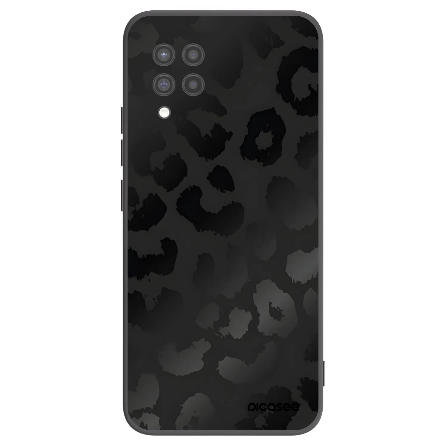 Picasee Samsung Galaxy A42 A426B Hülle - Schwarzes Silikon - Midnight Leopard