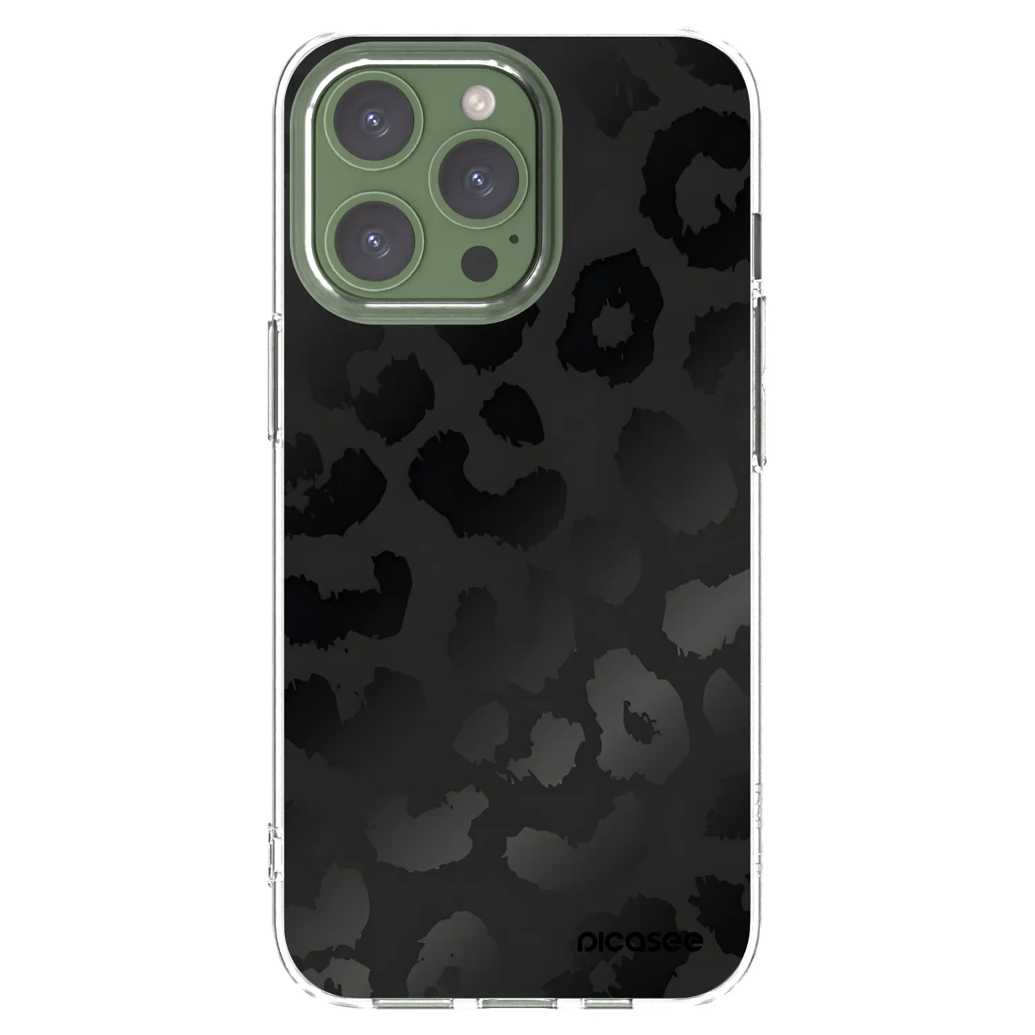 Picasee Apple iPhone 13 Pro Hülle - Transparentes Silikon - Midnight Leopard